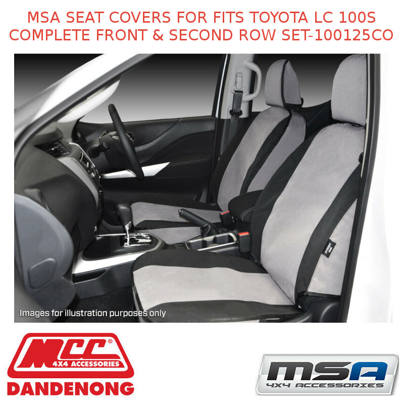 MSA SEAT COVERS FITS TOYOTA LC 100S COMPLETE FRONT SECOND ROW