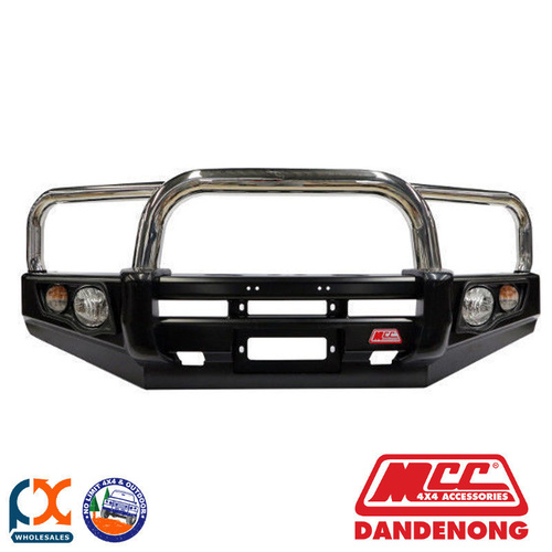 MCC FALCON BAR STAINLESS 3 LOOP-FORTUNER WITH FOG LIGHTS & UP (10/2015-PRESENT)