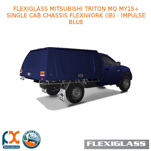 FLEXIGLASS MITSUBISHI TRITON MQ MY15+ SINGLE CAB CHASSIS FLEXIWORK NO WINDOWS (IB) – IMPULSE BLUE
