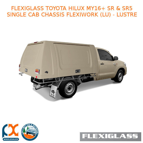 FLEXIGLASS TOYOTA HILUX MY16+ SR & SR5 SINGLE CAB CHASSIS FLEXIWORK FRONT, REAR & SIDE WINDOWS (LU) - LUSTRE