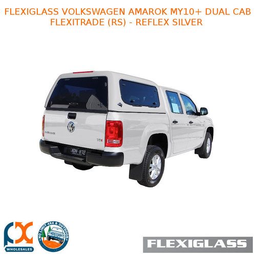 FLEXIGLASS VOLKSWAGEN AMAROK MY10+ DUAL CAB FLEXITRADE SLIDING WINDOWS X 2 (RS) - REFLEX SILVER