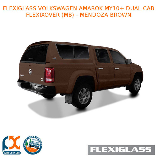 FLEXIGLASS VOLKSWAGEN AMAROK MY10+ DUAL CAB FLEXIXOVER LIFT UP WINDOOR X 2 (MB) - MENDOZA BROWN