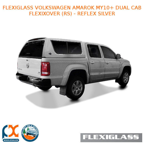 FLEXIGLASS VOLKSWAGEN AMAROK MY10+ DUAL CAB FLEXIXOVER SLIDING WINDOWS X 2 (RS) - REFLEX SILVER
