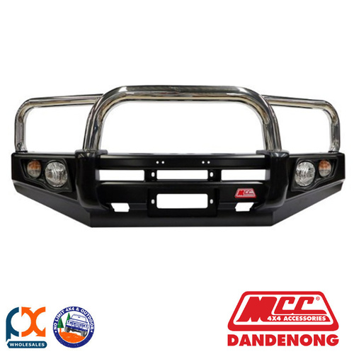 MCC FALCON BAR STAINLESS 3 LOOP FITS TOYOTA HILUX WITH FOG LIGHTS (03/05-06/11)