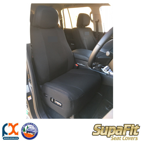 SUPAFIT DENIM DRIVER & PASSENGER SEAT COVERS FITS TOYOTA LANDCRUISER 200 SERIES