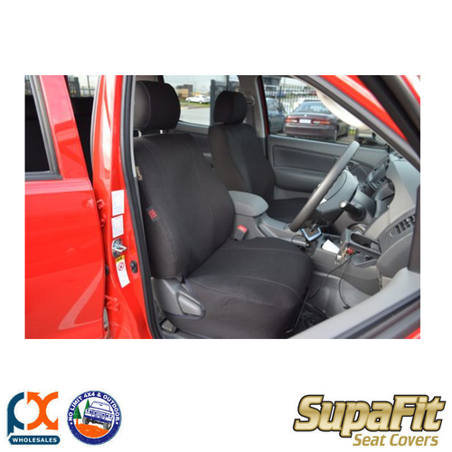 SUPAFIT CANVAS/DENIM REAR FULL BACK SPLIT SEAT COVERS FITS TOYOTA HILUX SR EC