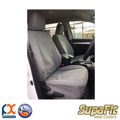 SUPAFIT CANVAS/DENIM REAR BENCH SEAT COVERS FITS TOYOTA HILUX DC WORKMATE